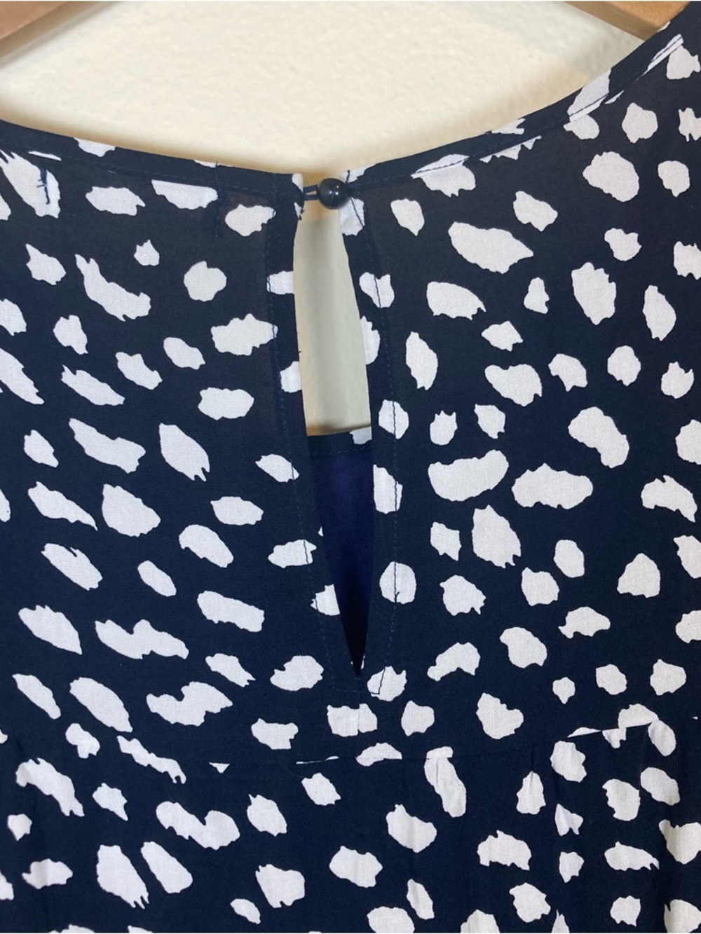 KIRUNDO Navy Abstract Print Babydoll Dress XXL Flowy - Picture 5 of 10